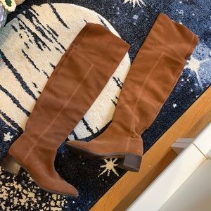 Coach over-the-knee camal colores suede boots